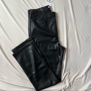 NWT Zara Faux Leather Flared Slim Pant Size 12